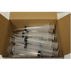 10 pcs Disposable dental irrigation syringe with curved tip - 12CC